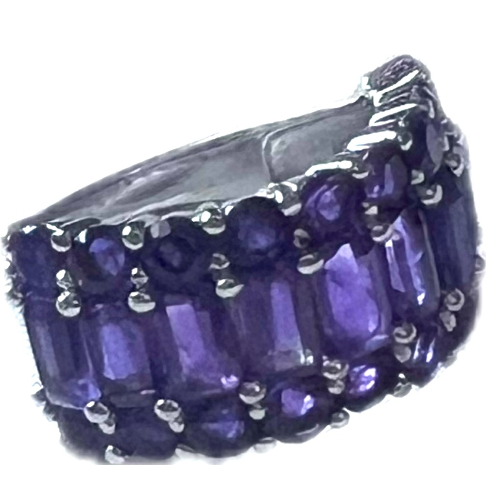 Amethyst costume jewelry ring
